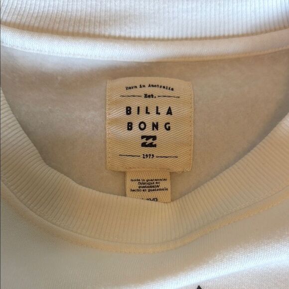 Billabong White Crewneck Sweater with Tropical Graphic Florida size Large - Picture 2 of 8